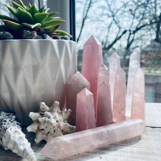 Rose Quartz: Heals wounds and peachies