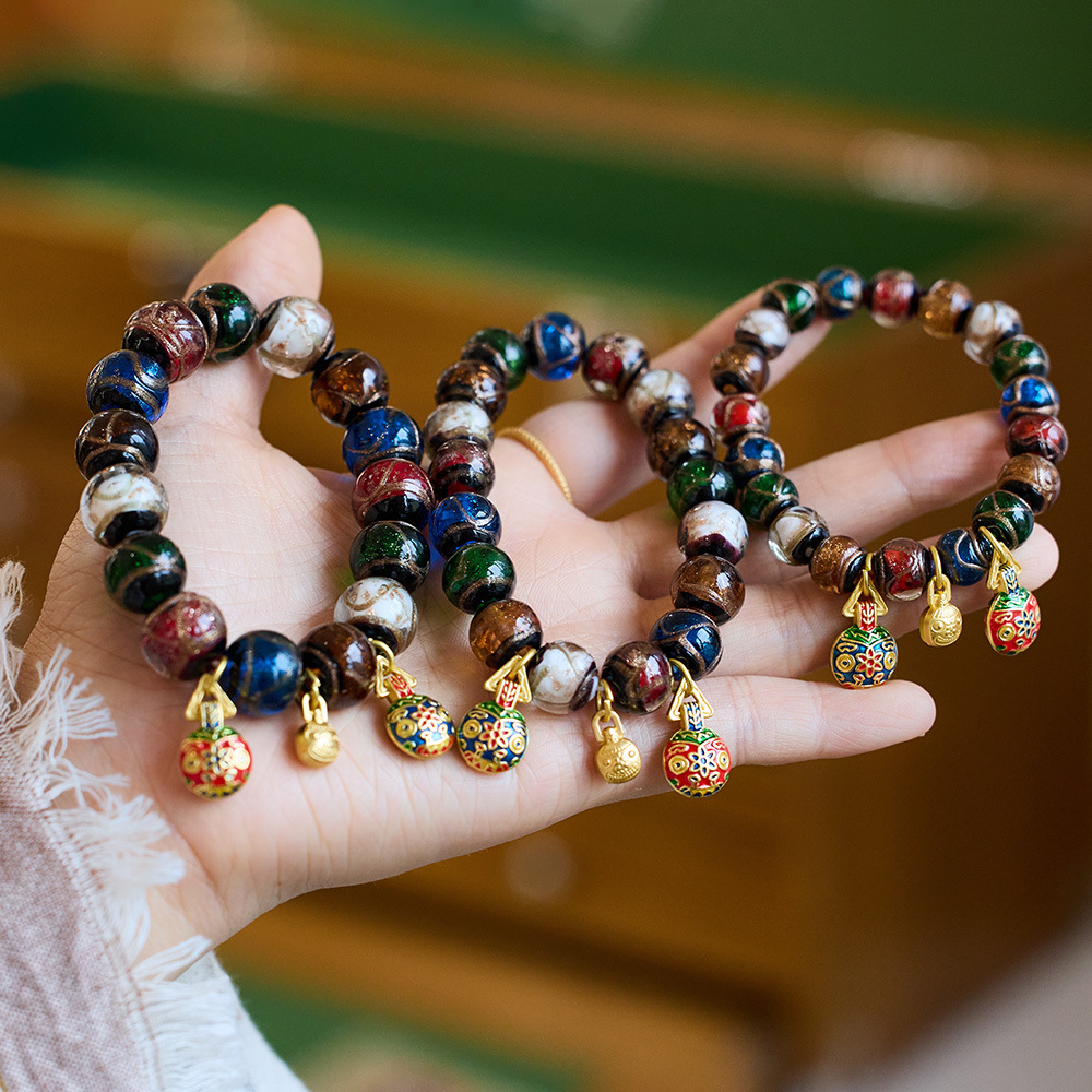 Incense ash glass bracelet