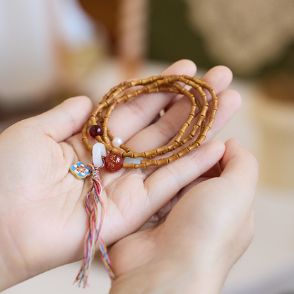 Bodhi Red Agate Three-Circle Bracelet