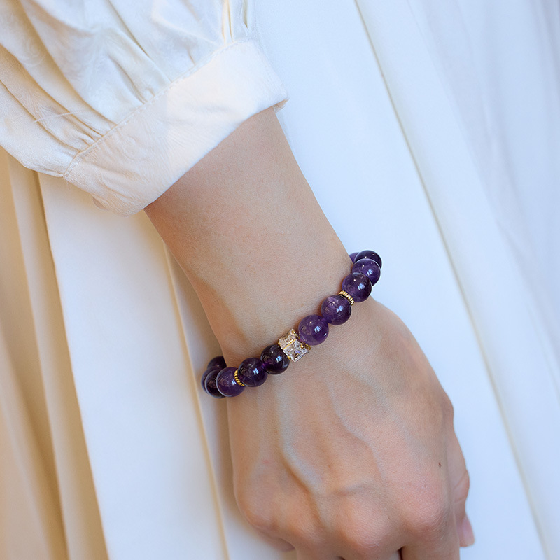 Nine Purple Fire Amethyst Wealth Bracelet