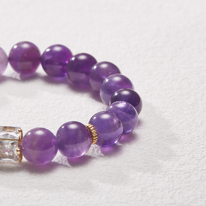 Nine Purple Fire Amethyst Wealth Bracelet