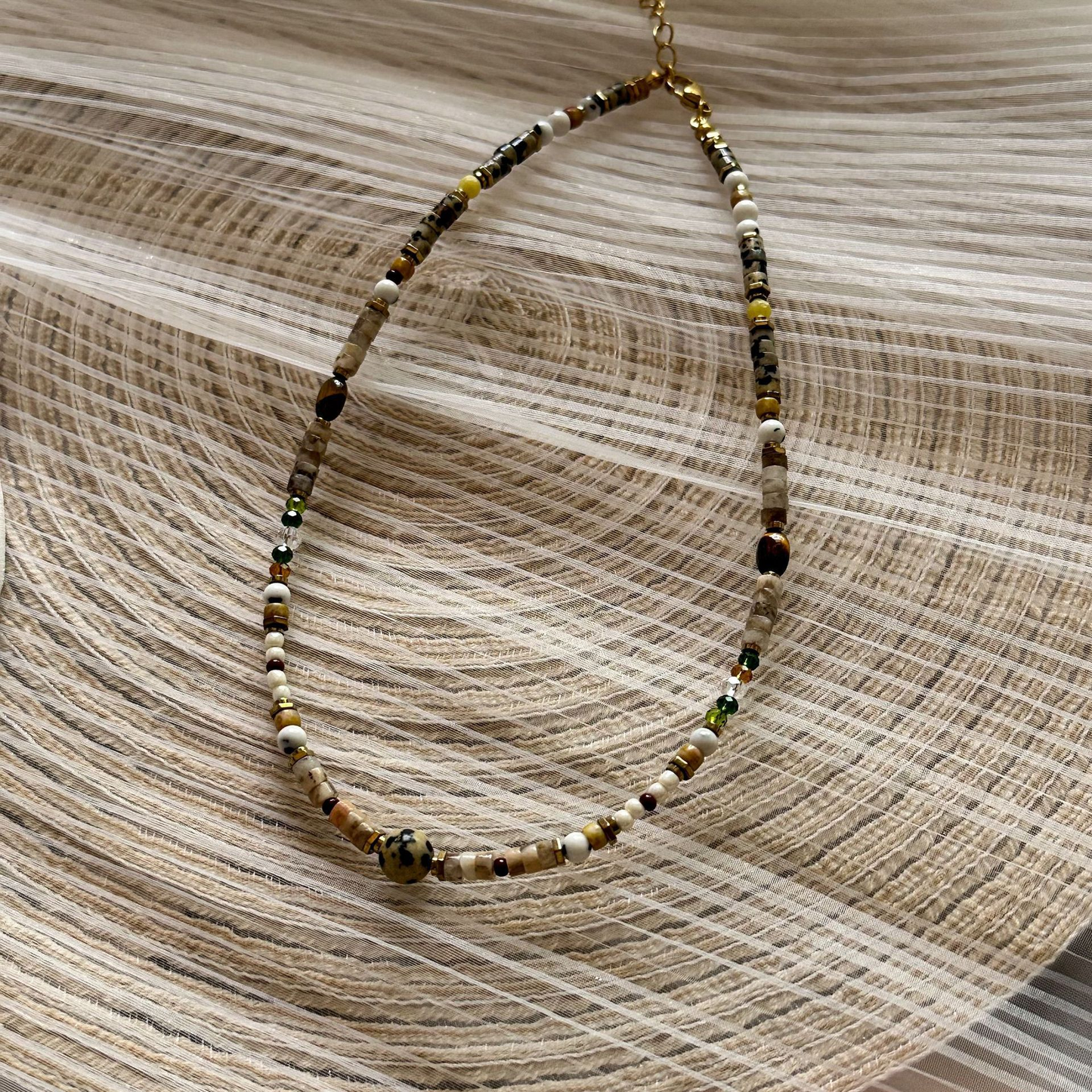 Natural Stone Millet Beaded Necklace