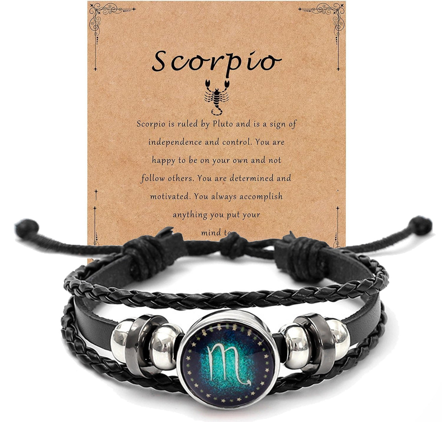 Luminous Zodiac Multi-layer Braided Leather Bracelet