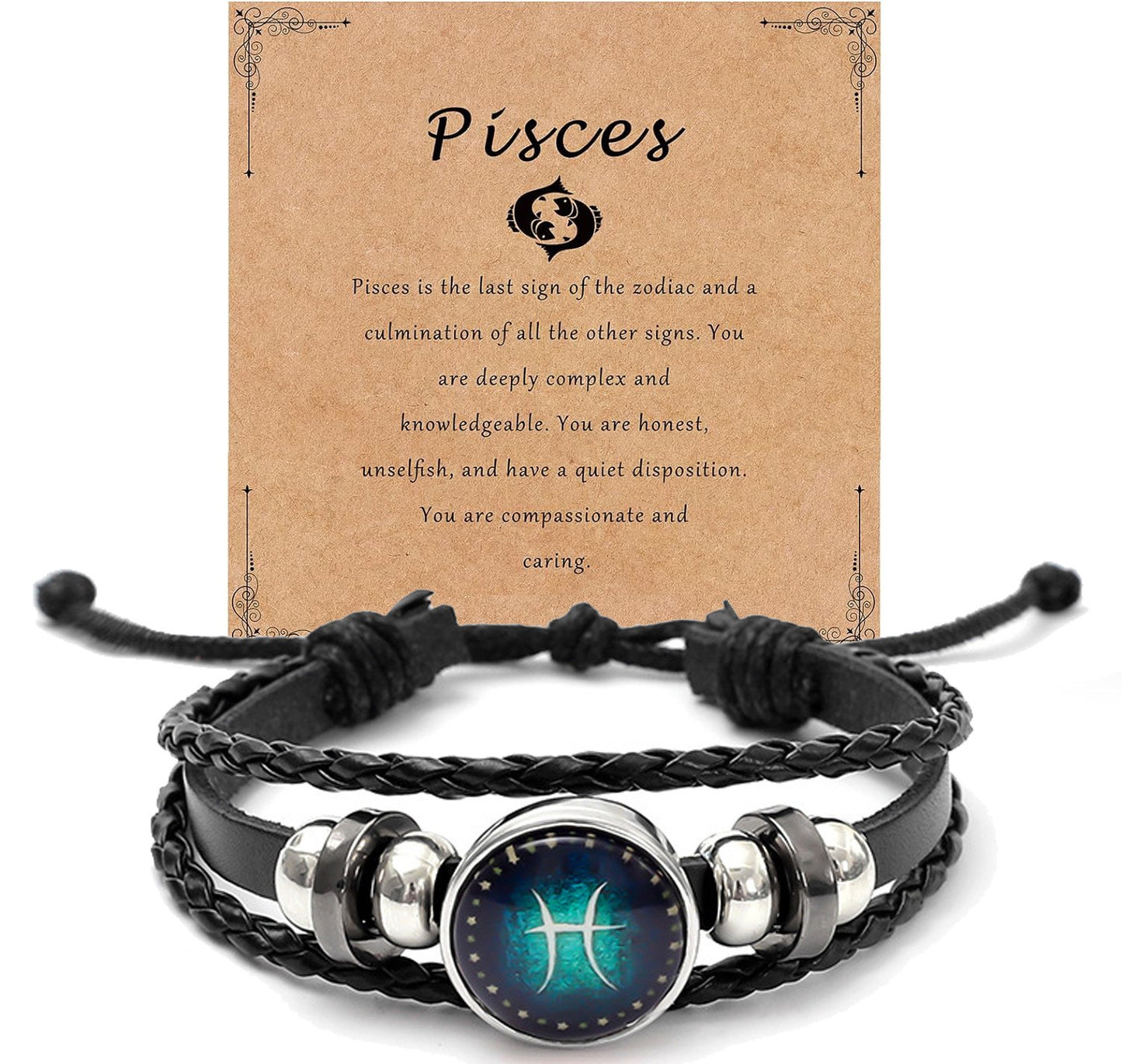 Luminous Zodiac Multi-layer Braided Leather Bracelet