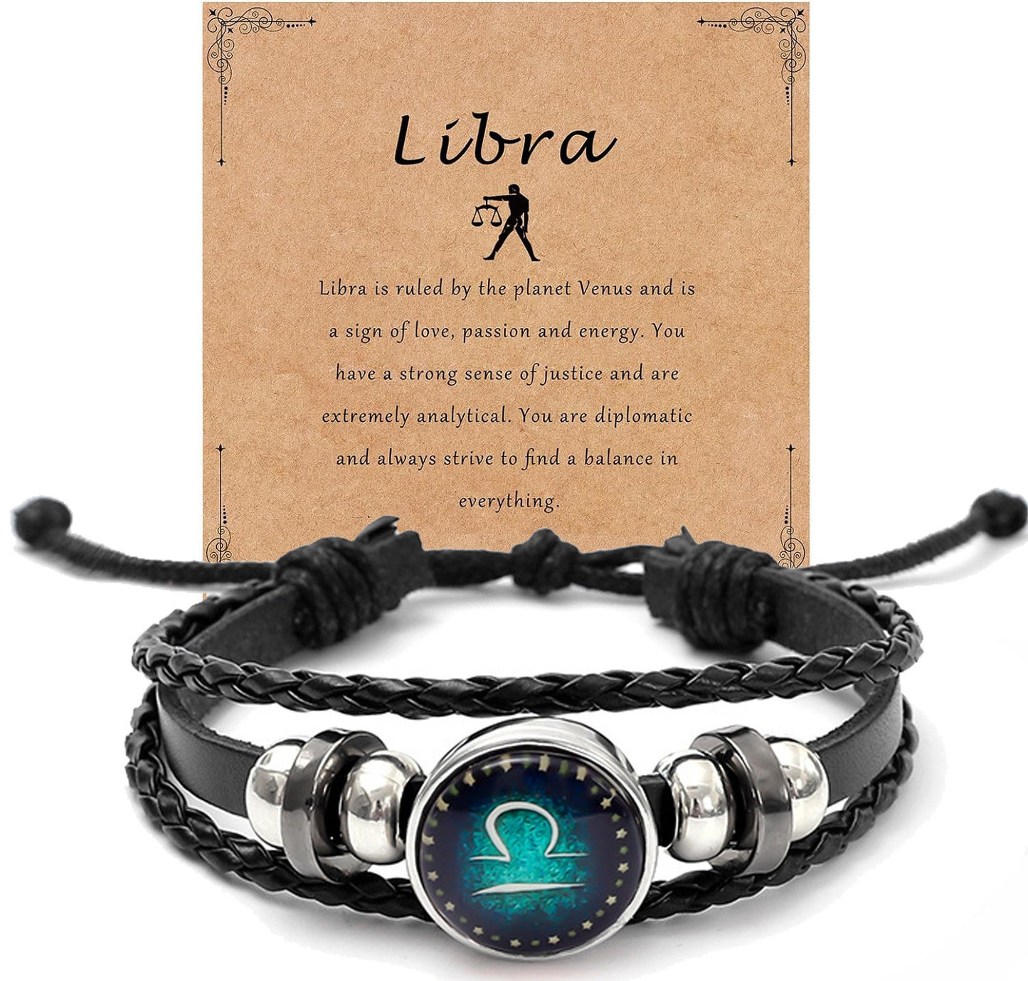 Luminous Zodiac Multi-layer Braided Leather Bracelet