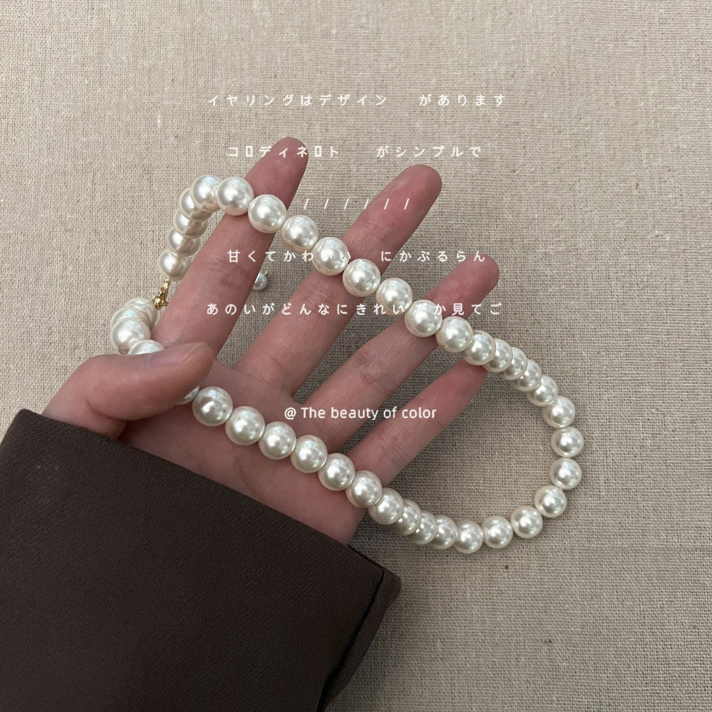 Light luxury French retro pearl necklace