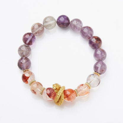 Purple Ghost Cornucopia Nine Purple Lihuo Good Luck Crystal Bracelet