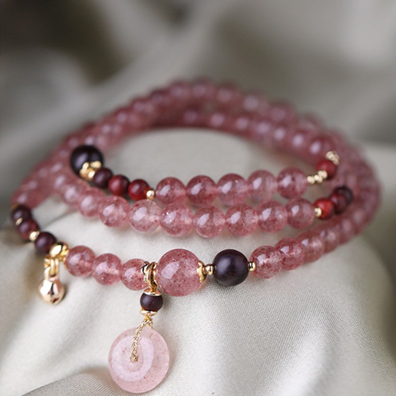 🍓Strawberry Quartz Bracelet 5.5mm Improves Love Fortune