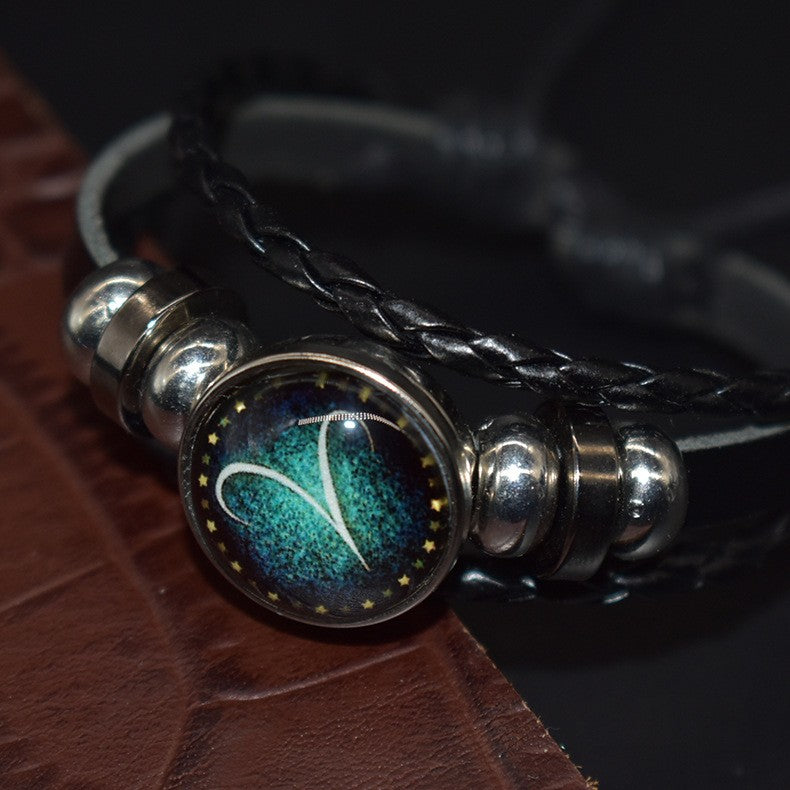 Luminous Zodiac Multi-layer Braided Leather Bracelet