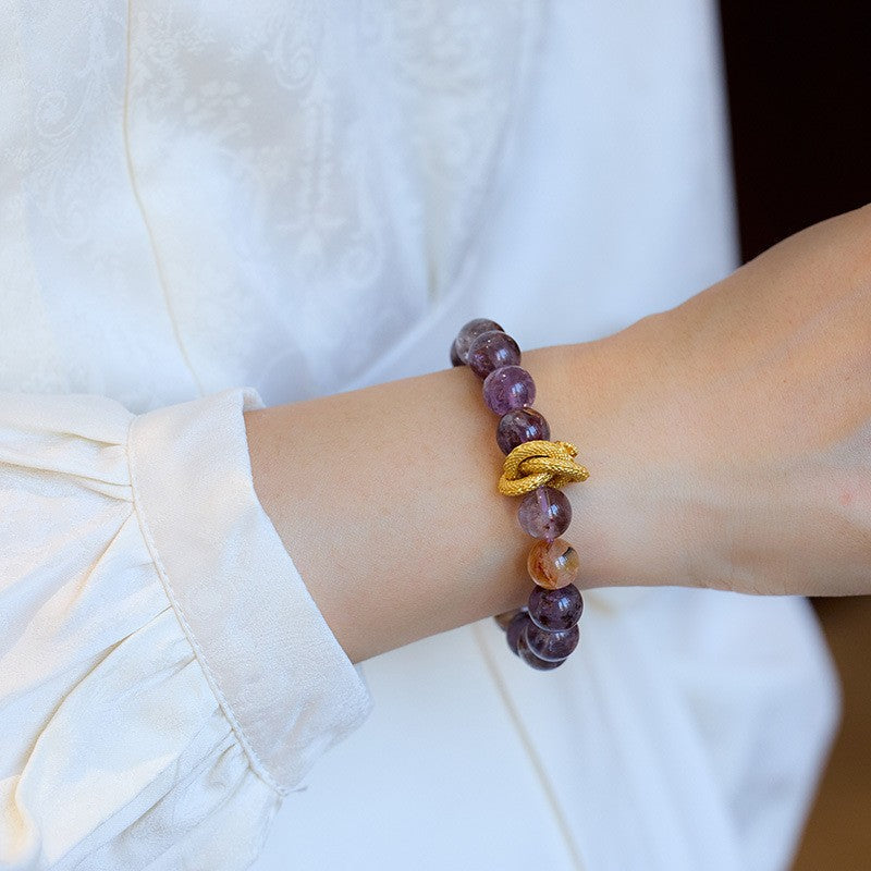 Purple Ghost Cornucopia Nine Purple Lihuo Good Luck Crystal Bracelet