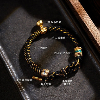 Tibetan ethnic style pure hand-woven rope