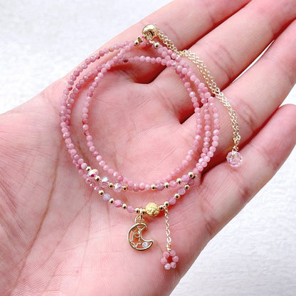 Natural Pink Opal Opal Bracelet 3mm