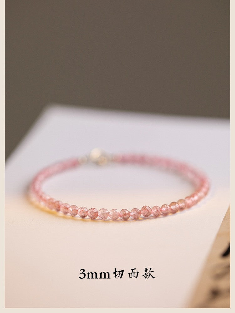 3mm Strawberry Quartz Bracelet