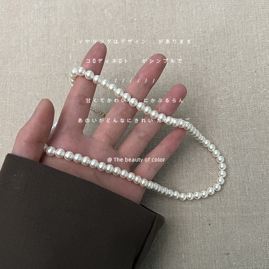 Light luxury French retro pearl necklace