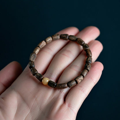 Green agarwood 4*8mm bracelet