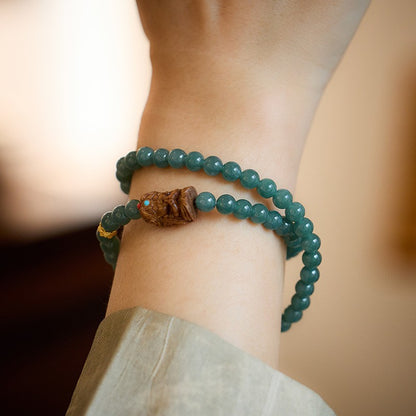 Natural blue water jadeite Zakiram Zaki Niangniang Tibetan bracelet