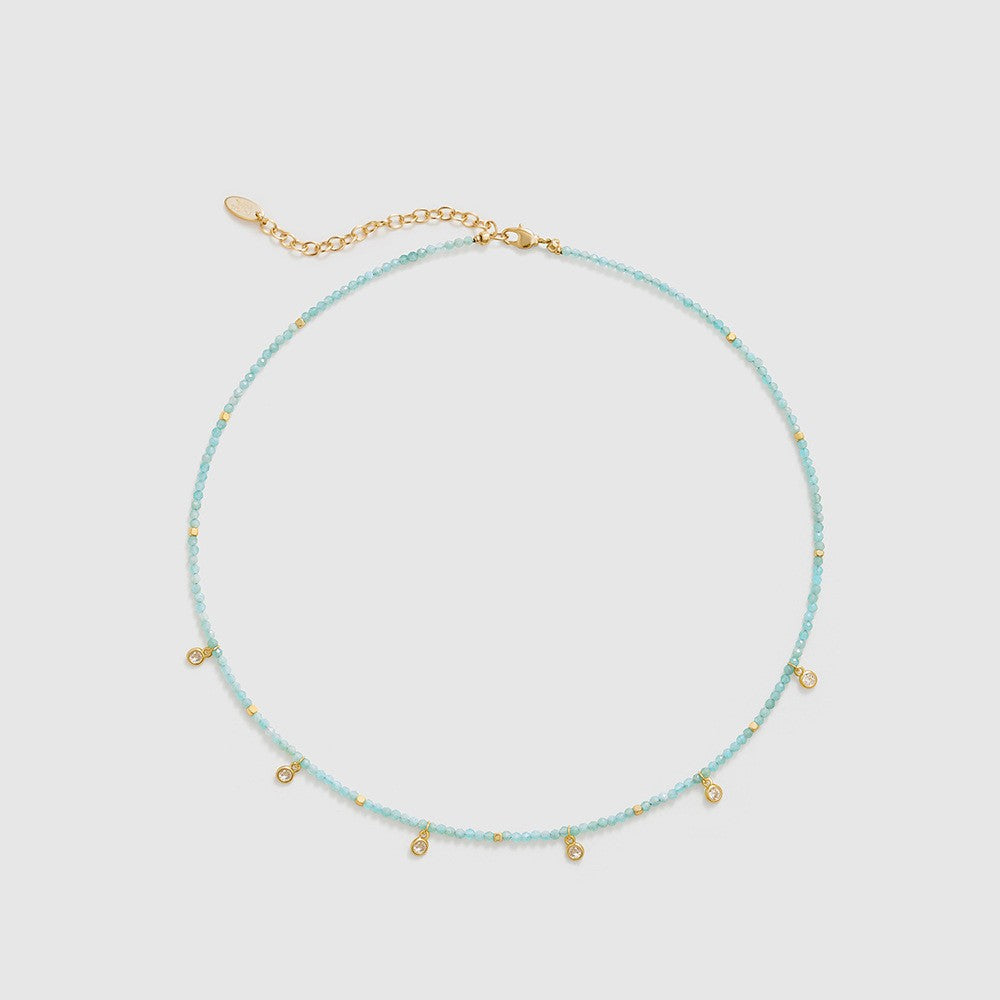 Amazonite Baroque Pearl Bracelet Stacking Necklace