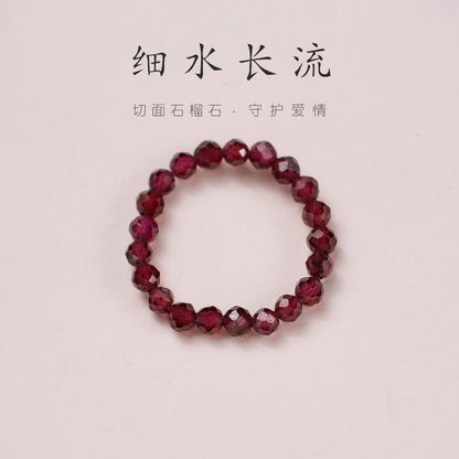 Tourmaline Pixiu Garnet Good Luck Peach Blossom Ring