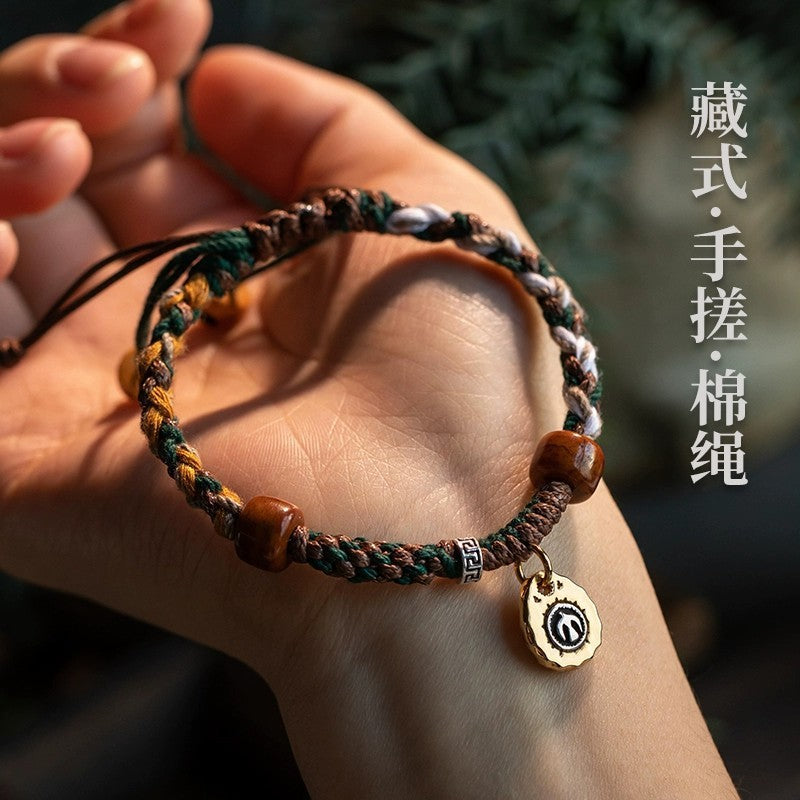 Tibetan style hand-woven rope bracelet