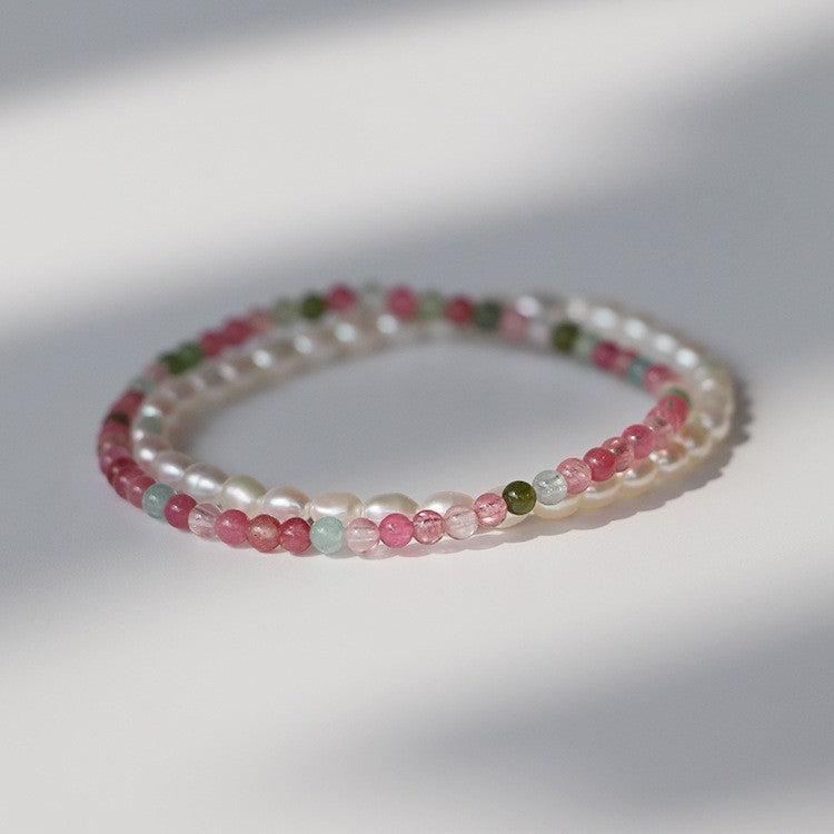 Natural Rainbow Tourmaline Bracelet