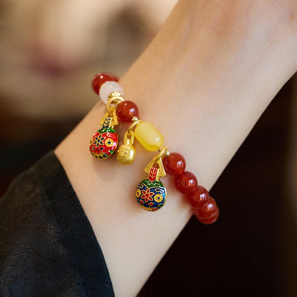 Red agate gold-eating beast bracelet