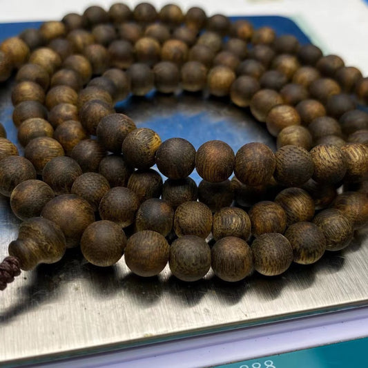 Green agarwood 108 rosary Buddhist beads bracelet