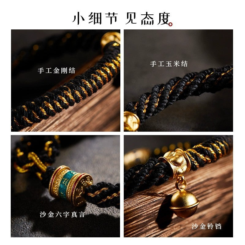 Tibetan ethnic style pure hand-woven rope