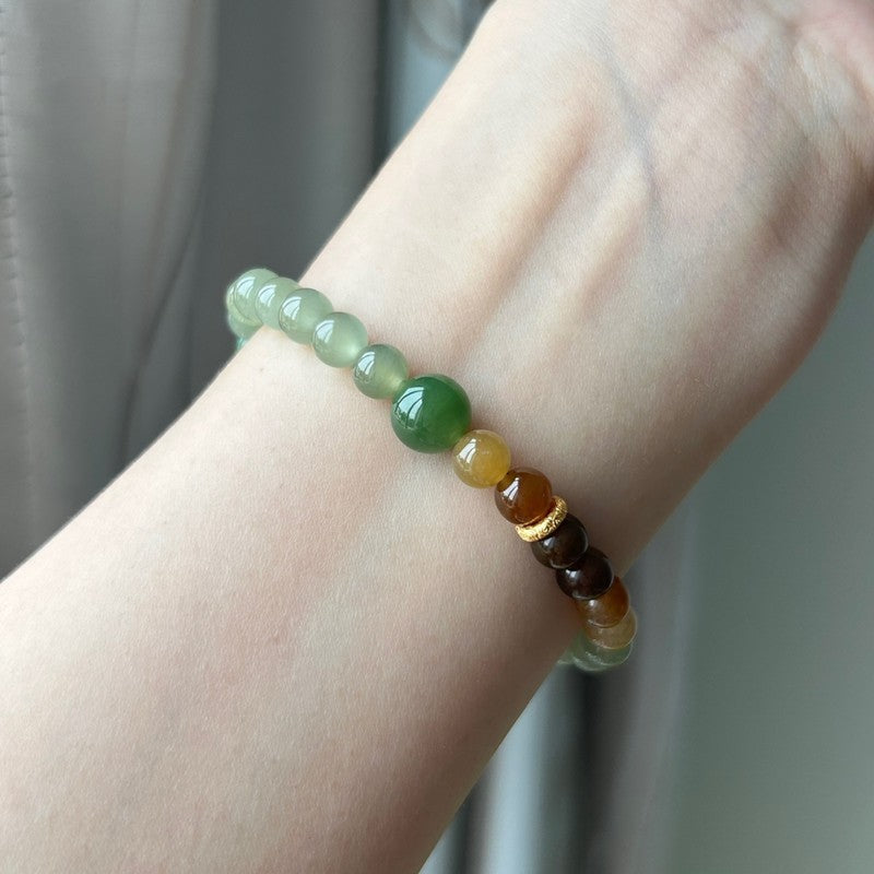 Hetian Jade Bracelet Gradient Design 6mm