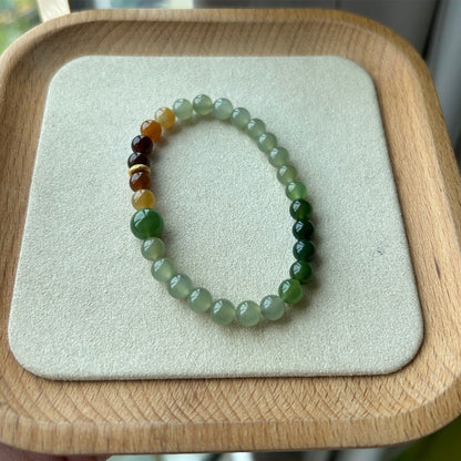 Hetian Jade Bracelet Gradient Design 6mm