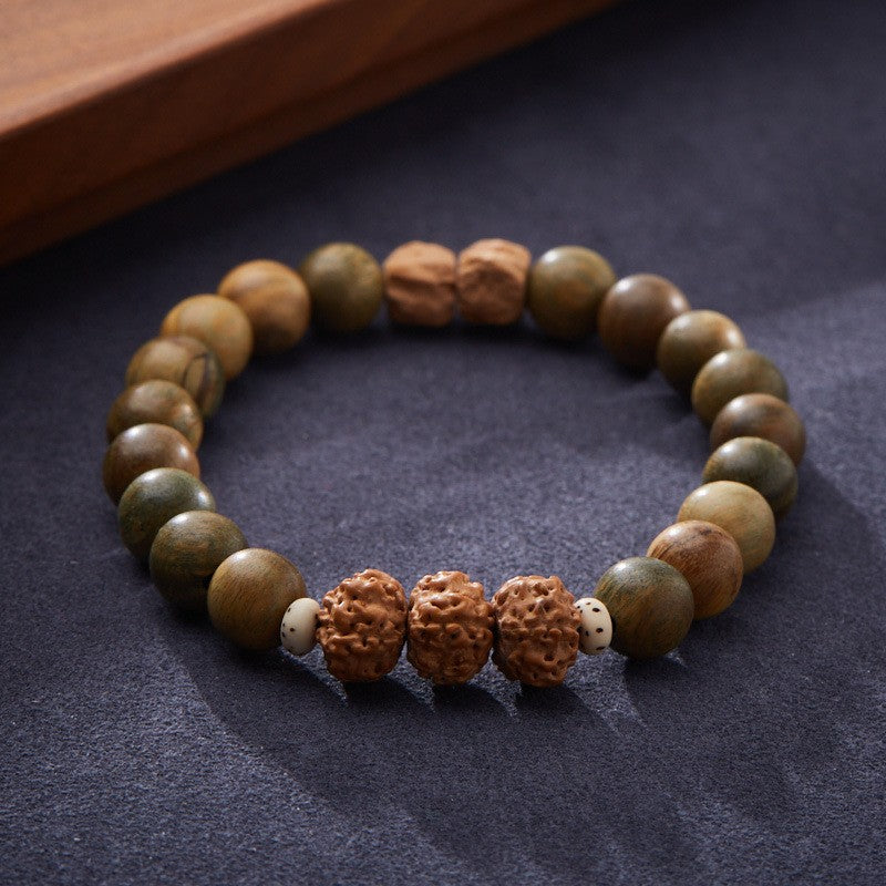 Green sandalwood Vajra Bodhi Passion Seeds Bracelet 8mm