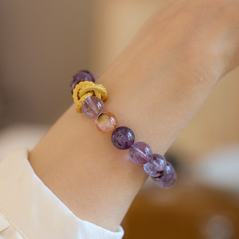 Purple Ghost Cornucopia Nine Purple Lihuo Good Luck Crystal Bracelet