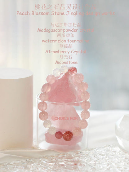 Madagascar Rose Quartz Strawberry Quartz Bracelet