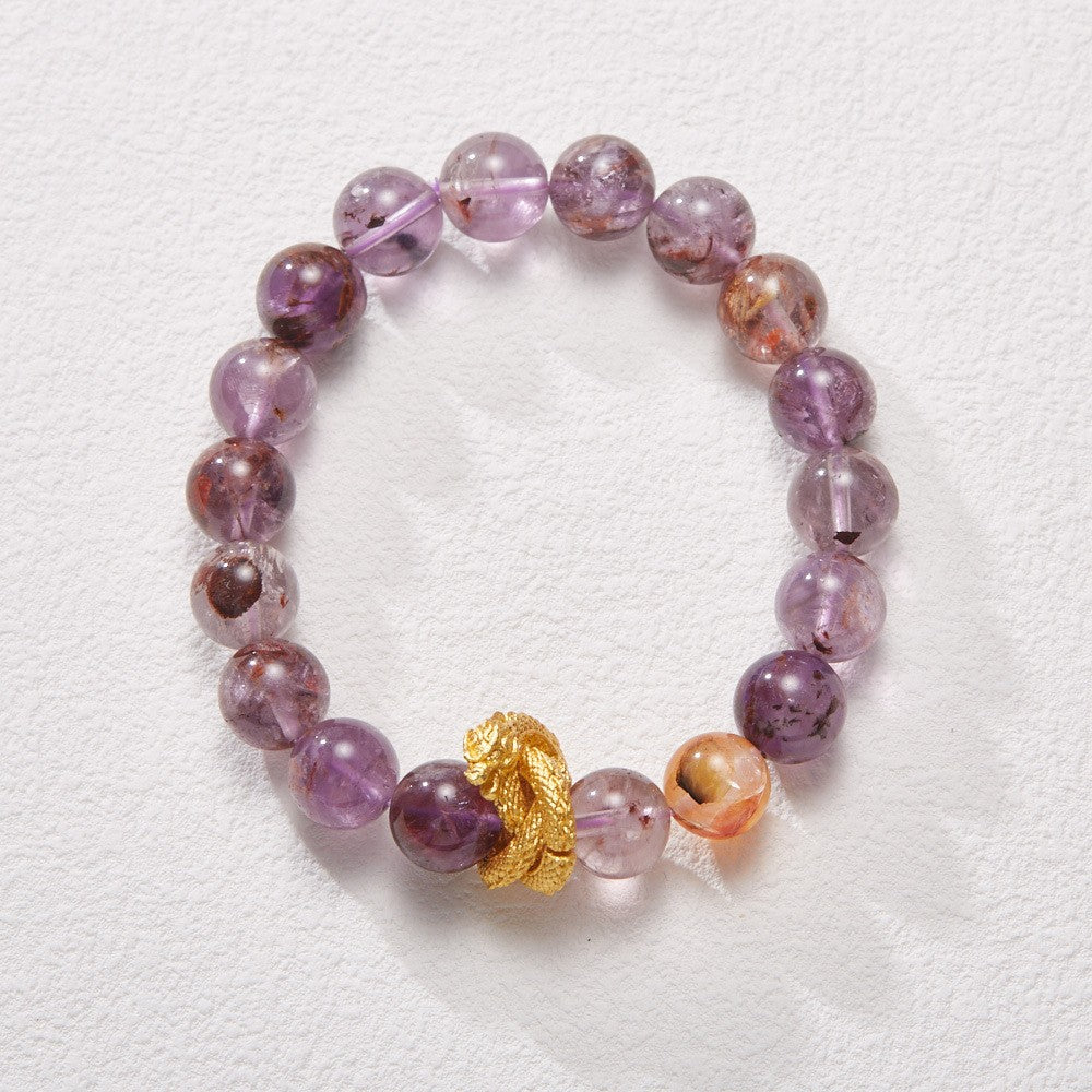 Purple Ghost Cornucopia Nine Purple Lihuo Good Luck Crystal Bracelet