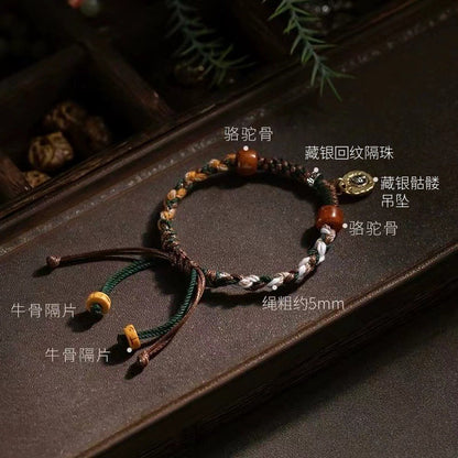 Tibetan style hand-woven rope bracelet