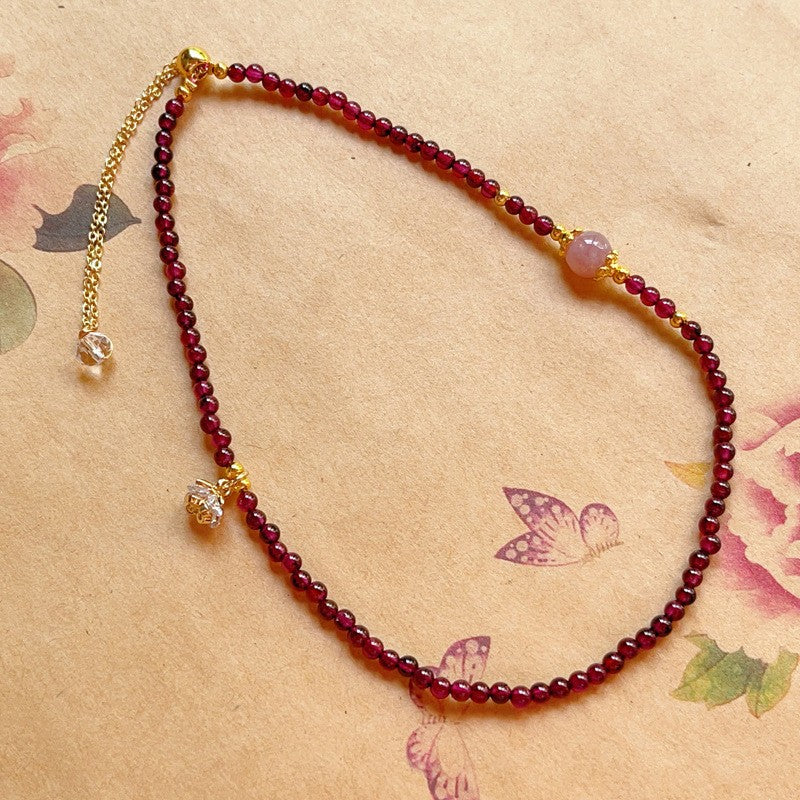 Natural garnet bracelet