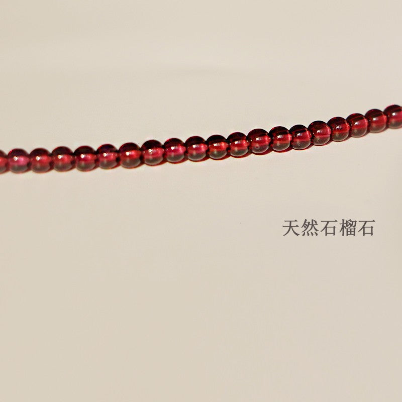 Garnet multi-loop bracelet 3mm