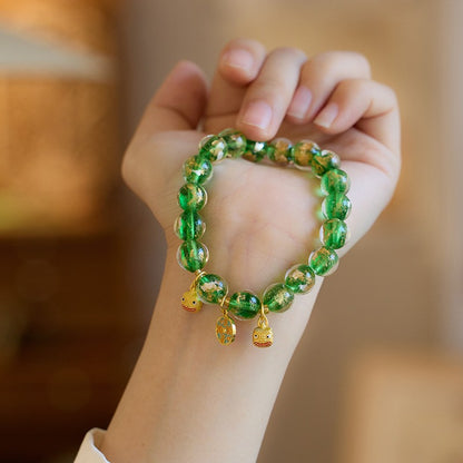 Incense Ash Glass Gold Devouring Beast Bracelet