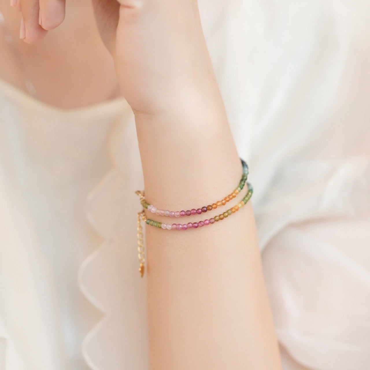 Rainbow Tourmaline Bracelet 2mm