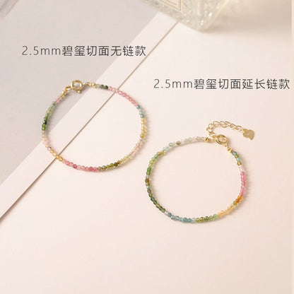 Rainbow Tourmaline Bracelet 2mm