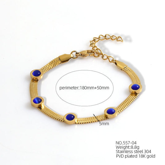 Zircon Bracelet 18K Gold Plated