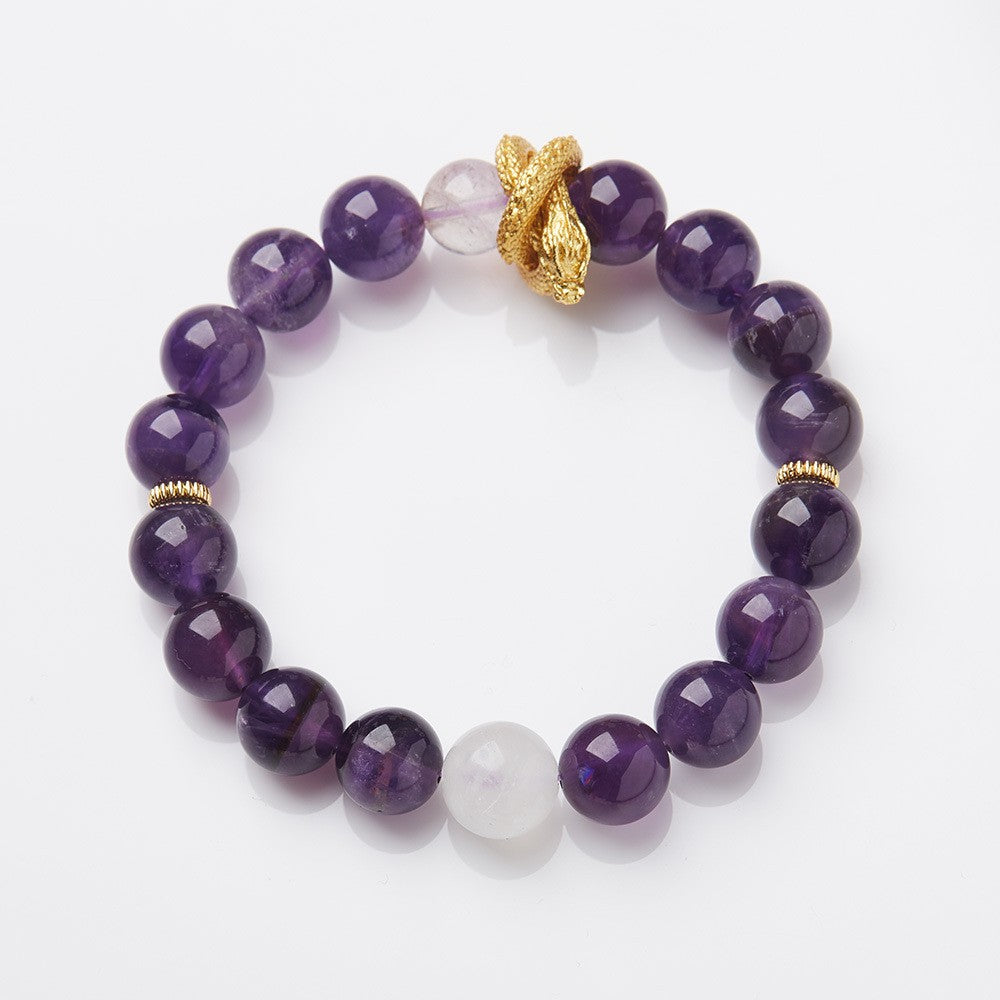 Purple Ghost Cornucopia Nine Purple Lihuo Good Luck Crystal Bracelet