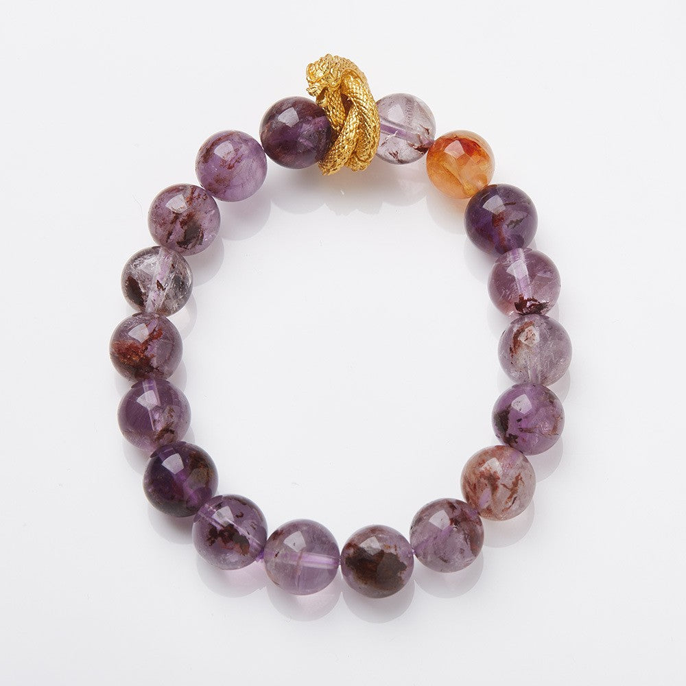 Purple Ghost Cornucopia Nine Purple Lihuo Good Luck Crystal Bracelet