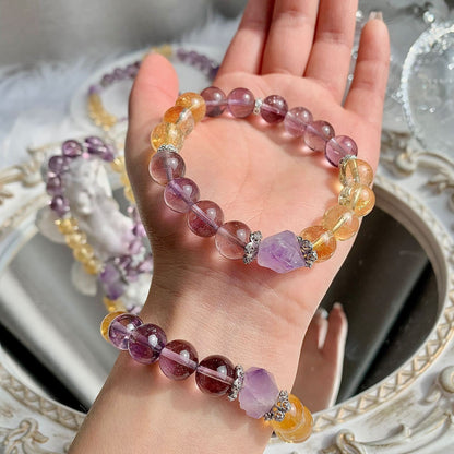 Amethyst bracelet for rolling wealth