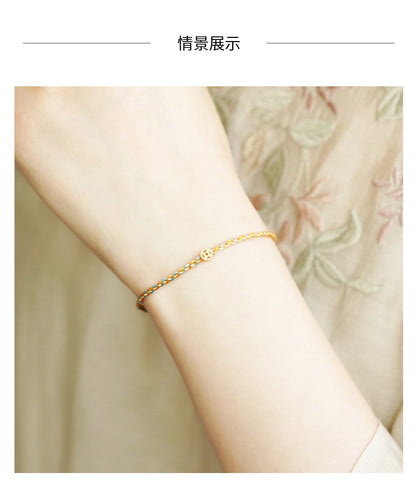 Hand-woven red string colorful ultra-thin bracelet