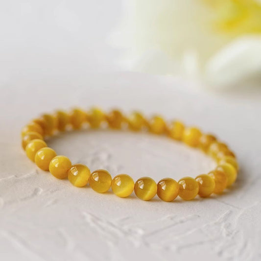 Gold Tiger Eye Stone Bracelet