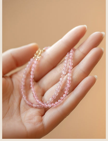 3mm Strawberry Quartz Bracelet