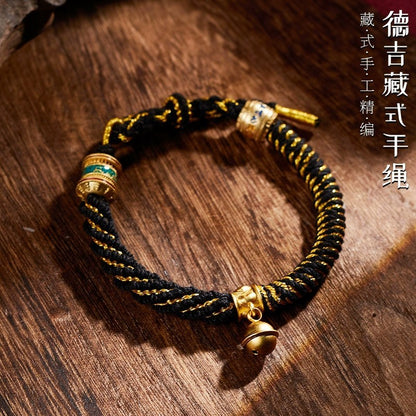 Tibetan ethnic style pure hand-woven rope