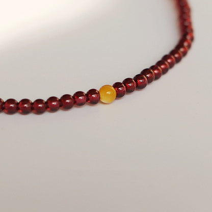 Garnet multi-loop bracelet 3mm