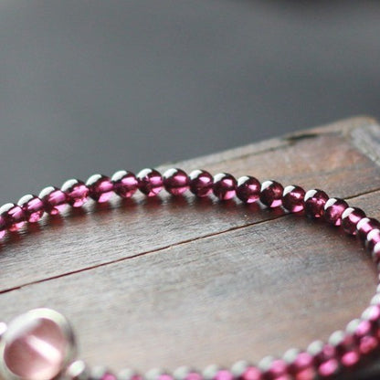 Garnet Strawberry Crystal Bracelet