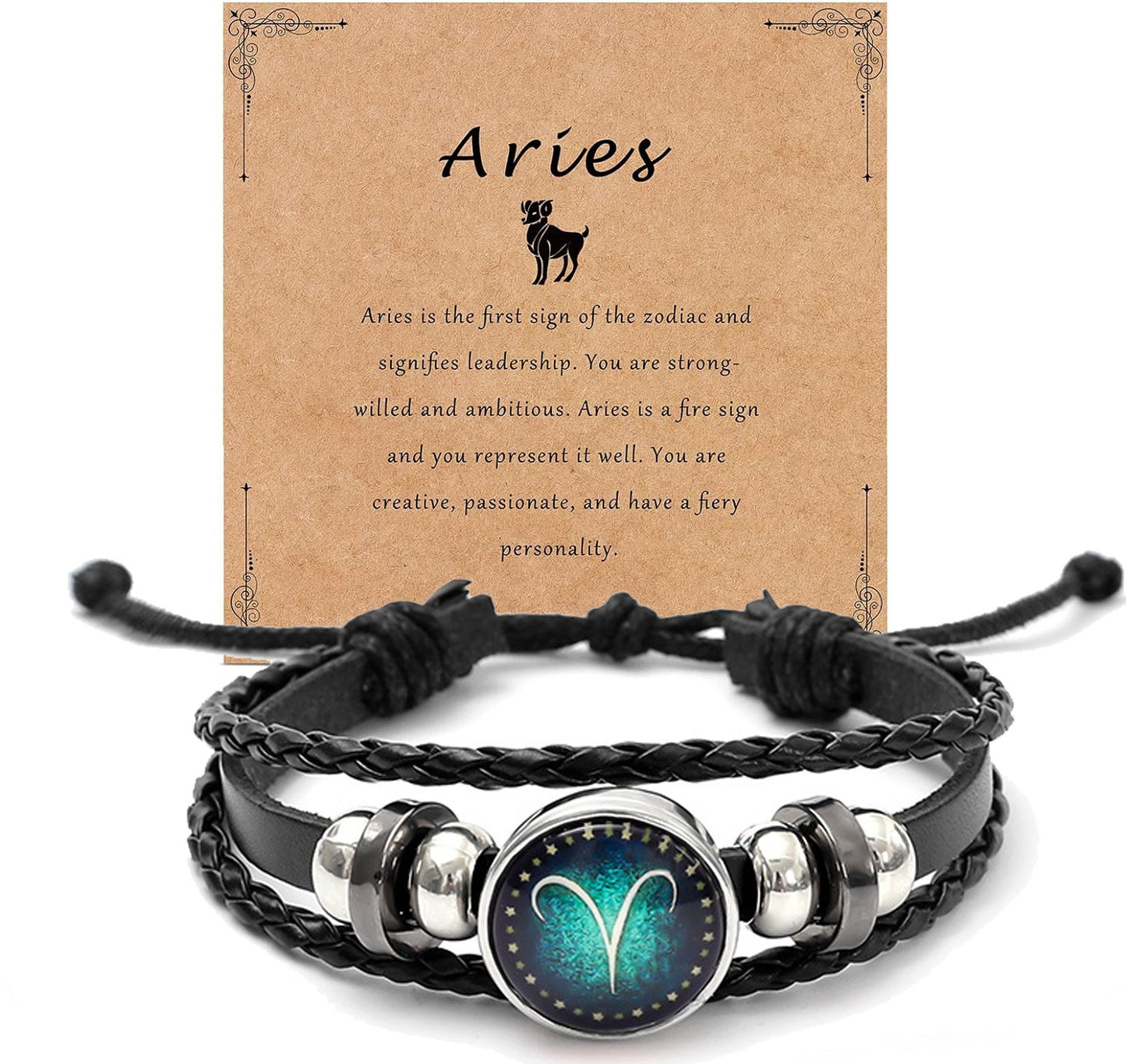 Luminous Zodiac Multi-layer Braided Leather Bracelet